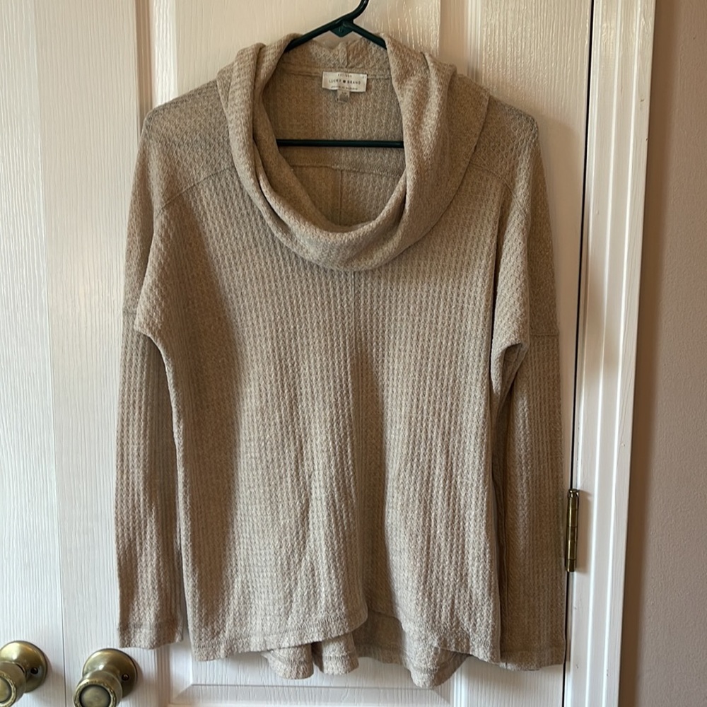C13 Lucky Brand brown Waffle top